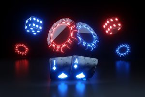 Poker card chips casino